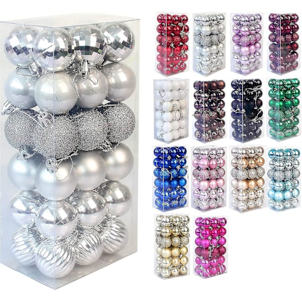 Bollprydnader, Okrossbara Råttor Trä Hängen Bröllopsråtta, Träråtta Bollprydnad Silver Christmas Ball style5