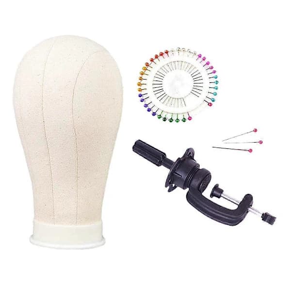 Parykk Hode Modell Maker med Gratis Holder, Pins, 21 Tommer, SD