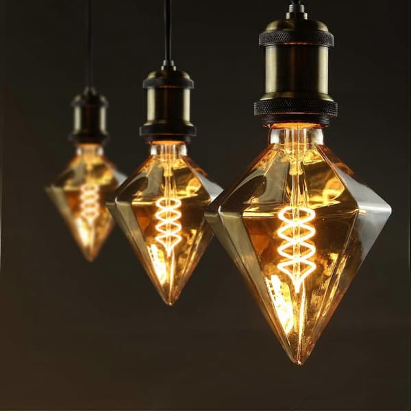 LED Edison Pære, E27 Retro Glødelampe, Antikk Gull Varmhvite Lamper