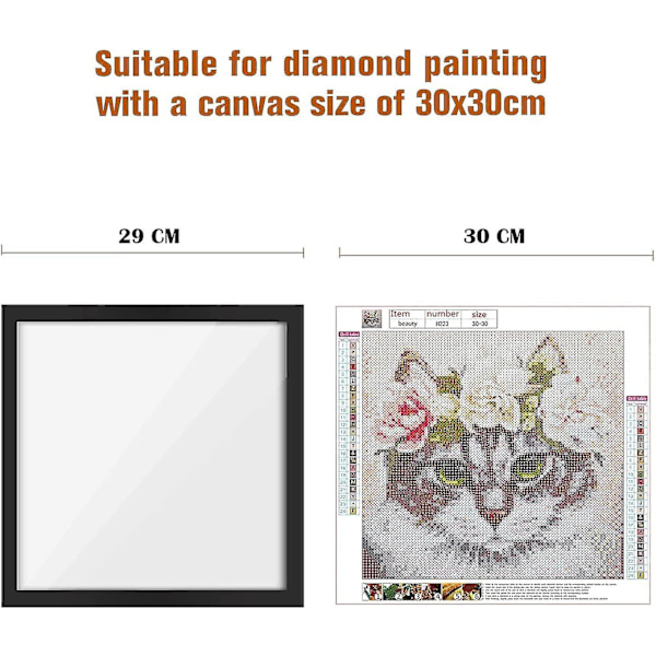 Diamanttavla Ramar, Ramar För 30x30cm Diamanttavla Canvas, Magnetisk Diamantkonst Ram Självhäftande Diamantkonst Tillbehör, Ramar