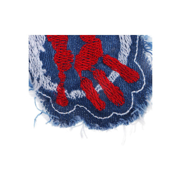 Set med 6 broderade sömnadslappar för kläder, jeans, tyg, hatt, väskdekoration