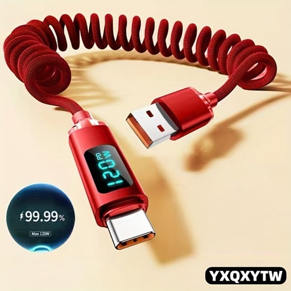 USB A - Type-C Supernopea Latauskaapeli | 1/2 metriä, Nylonpunos Black 2M=6.6FT
