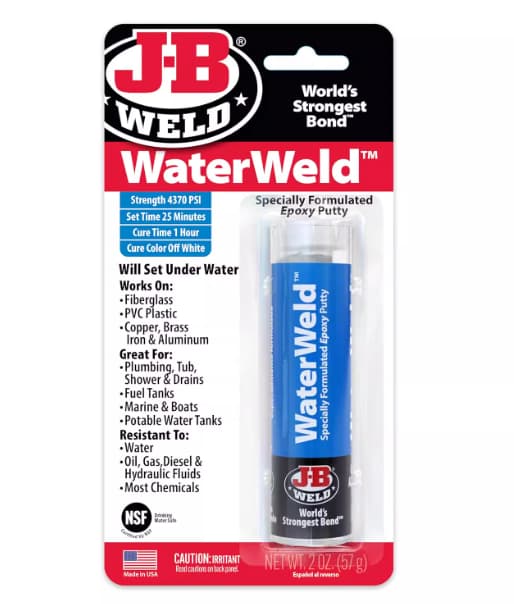J-B Weld Waterweld Epoksy Kittstift-
