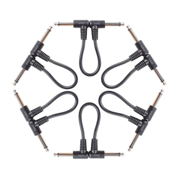 Paket 18cm Gitarr Effektpedal Runda Patchkablar Black