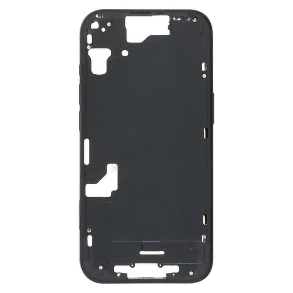 Midtramme-ramme for iPhone 15 med sideknapper + kortbrett Black CE EU Version