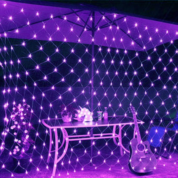 Julbelysning Utomhusdekorationer 192 LED 2*3m 8 Lägen Gardin Fairy String Light Klar Tråd LED String Light Inomhusdekor För Bröllopsfest Helg