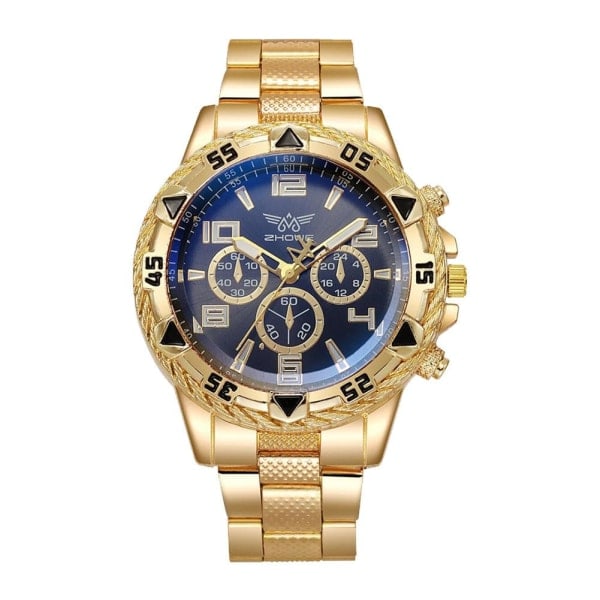 Herr Quartz Klocka Automatisk Klocka Koreansk Mode Student Vattentät Gold Black One size