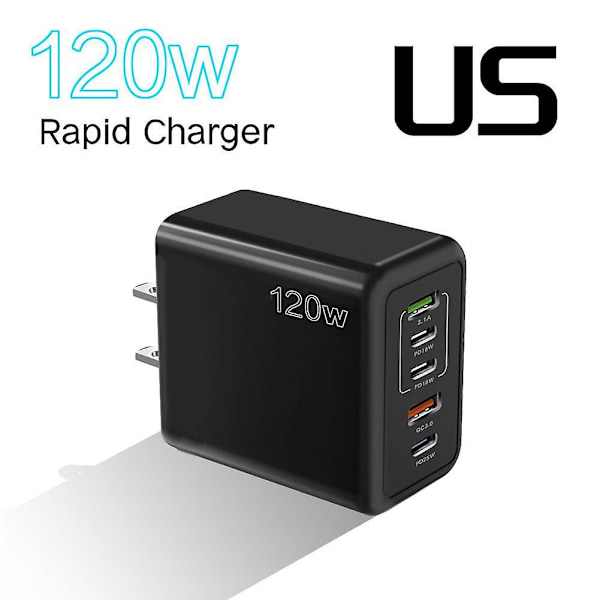 Porter USB-C 120W PD Lader Type C Strømadapter For Telefon Samsung