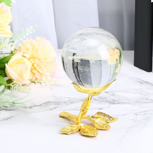 Rosstativ kristallkula metallbas ornament hem orb bricka bordsplaceringar kreativ lyxig display