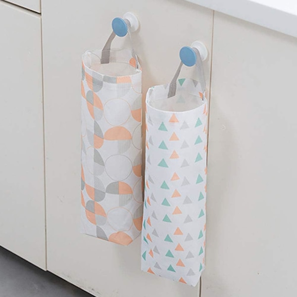 Väggmonterad plastpåsehållare, matkassehållare för kök och kontor (Triangel) style2 triangle