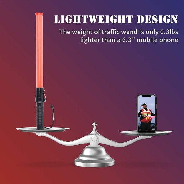 2-pack 21 tum Signal Trafiksäkerhets LED-ljus Trafikstavar för Parkering Guider