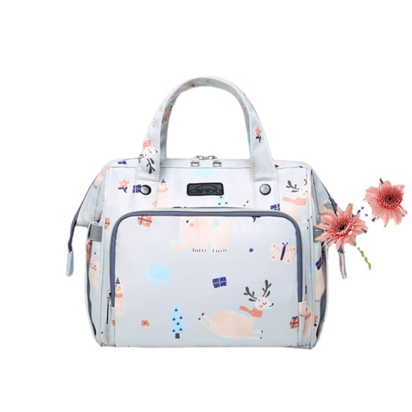 Skötväskor Mammaväska Multifunktionell Mode Ryggsäck Portabel Lättvikt Crossbody Light gray