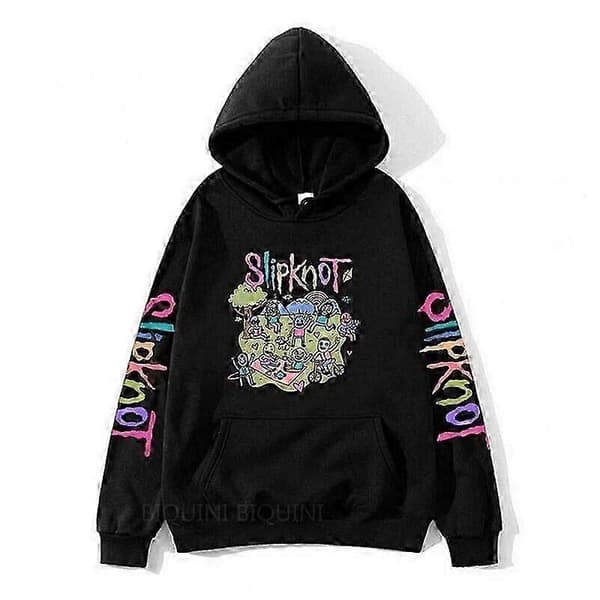 Slipknot 2D Tryck Hoodie Unisex Casual Mångsidig Mode Långärmad Tröja vxz White M