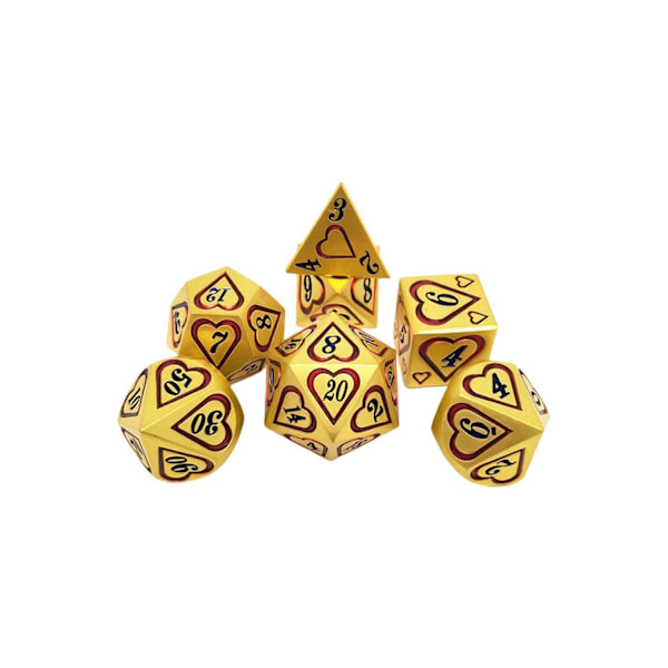 CasinoBoardGameMaterialsFör7ZinklegeringFlerSidigaTärningsset6Stil6