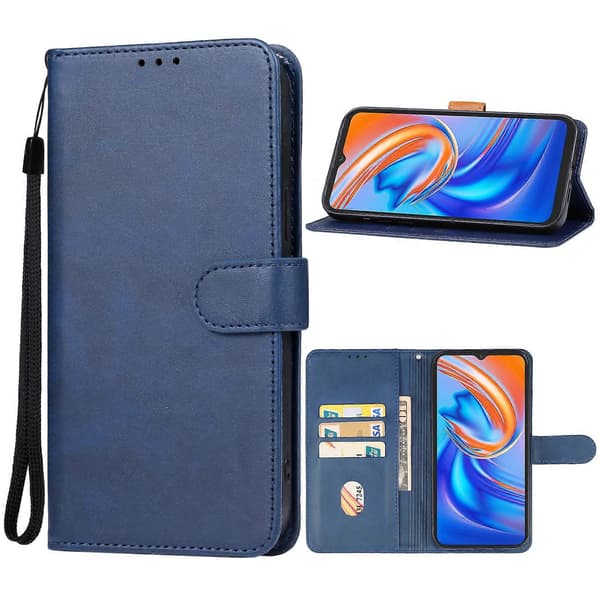 Læder telefoncover til Blackview BV9200 Blue