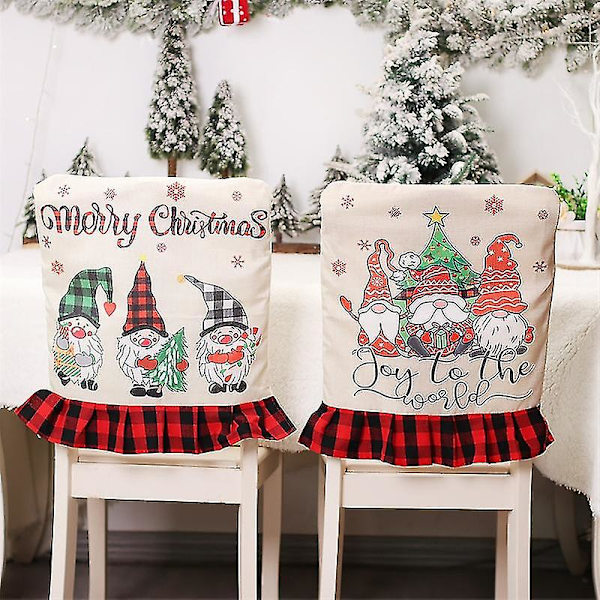 Nyttår 2023 Lin Julegnomer Forkle Julepynt Til Hjemmet Xmas Kjøkkentilbehør Natal Navidad 2023 Noel Deco Wine Cover-289 Green