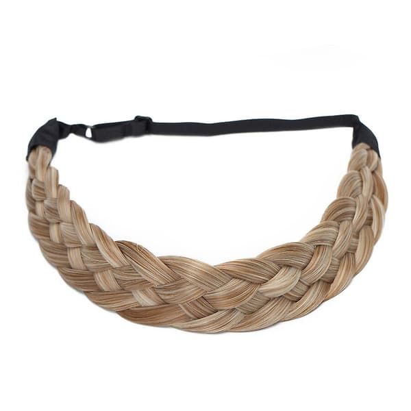 Tjockt Flätat Elastiskt Hårband Håraccessoar För Kvinna brown&bleachblonde