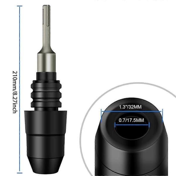 1 stk. adapter fra SDS Plus til SDS Max til borehammer
