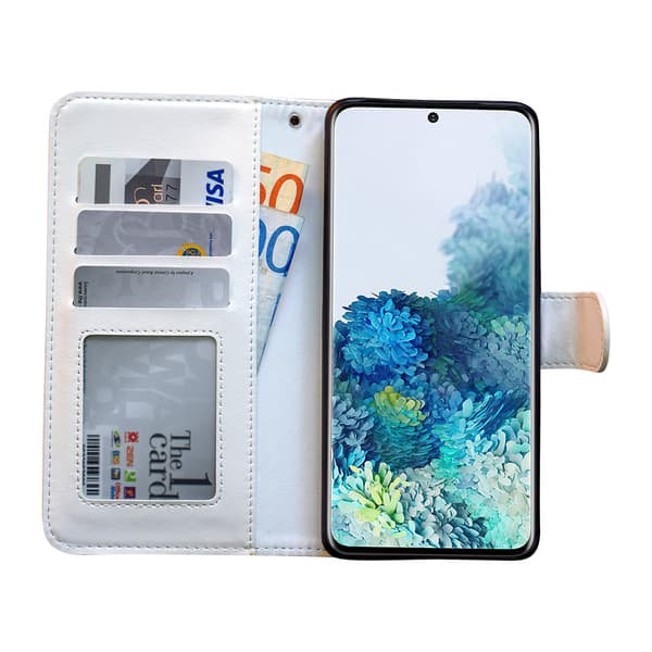 Samsung Galaxy S20 FE - Nahkakotelo / Suojaus Vit