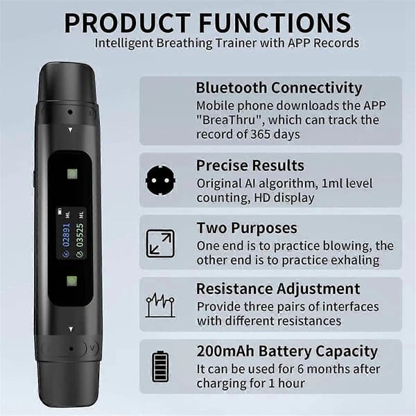 Spirometri Bluetooth Matkapuhelimen Datan Tallennus Vastusvaihde
