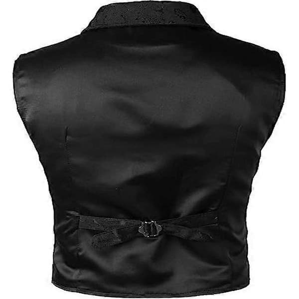Viktoriansk vest til mænd, steampunk gotisk vest black 2XL