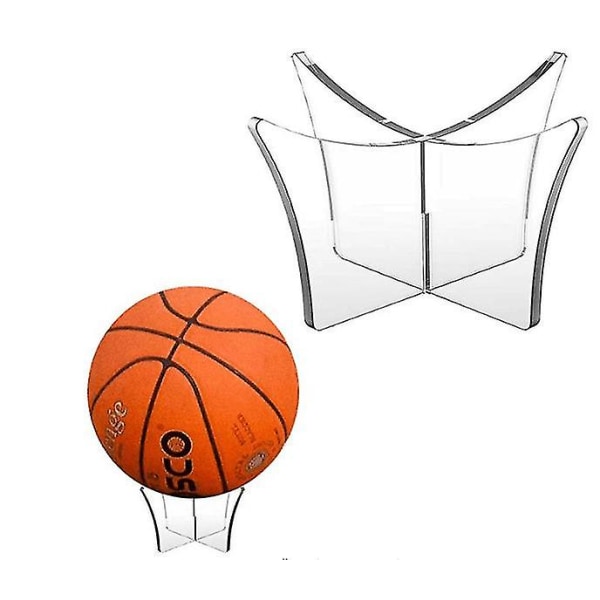 2st Basketstativ Fotbollsfäste Akryl Ball Display Stand Ball Display Stands Transparent