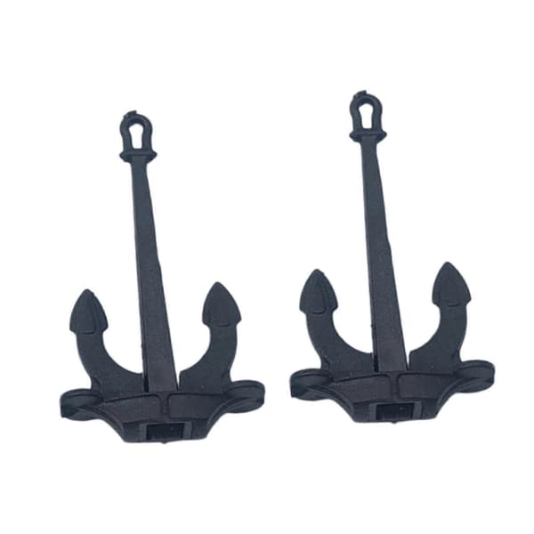 2x RC-veneankkurit Mini Hall -ankkurit Simulaatio Merenkulku Mallikomponentit 1.0cmx1.7cm