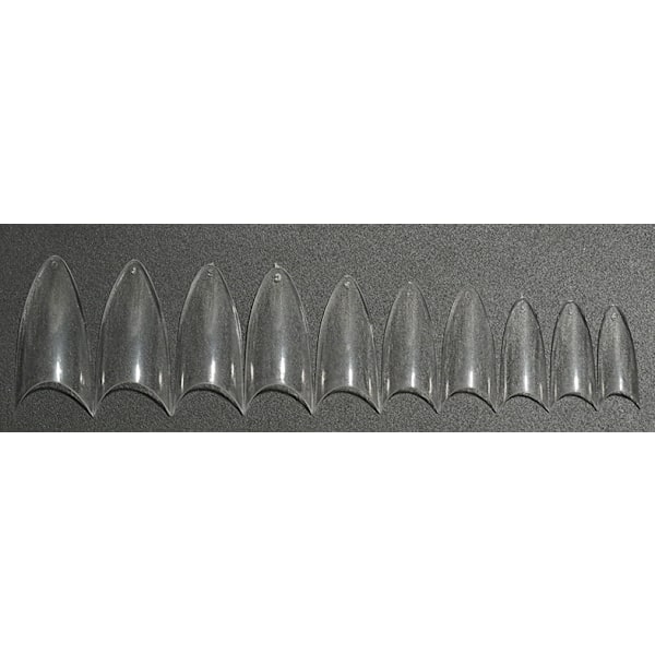500 st nageltippar stilettformade lösnaglar nageltippar Transparent Transparent