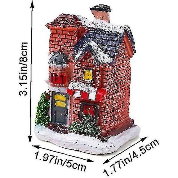 LED S S Skrivbords Prydnads Figurer Tillbehör Byggnader Batteridriven R (röd(1st)
