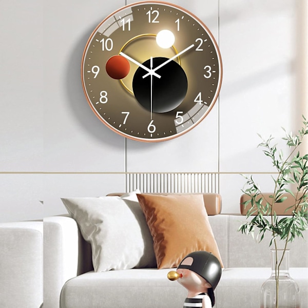 Moderne Stille Quartz Væg Ur 20cm, Overdimensionerede Tal Rundt Væg Ur, til Hjem Køkken Soveværelse O