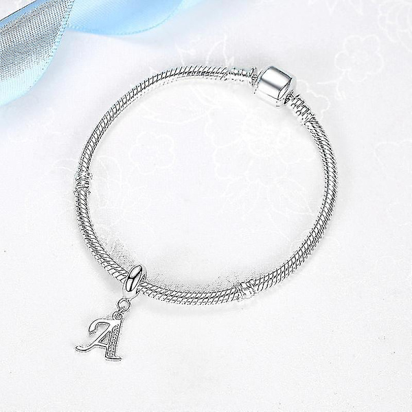 925 Sterlinghopea Charms Kirjain A-z Riipushelmet Sopivat Pandora Rannekoruihin Kaulakoruihin Tee-se-itse Korut Naisille B