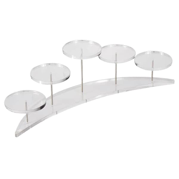 Akryl Cupcake Stativ for 5 Cupcakes Display Stativ, Cupcake Holder Dessert Stativ White