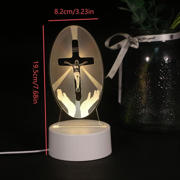 Statue Natlampe, Akrylmaterialepanel White