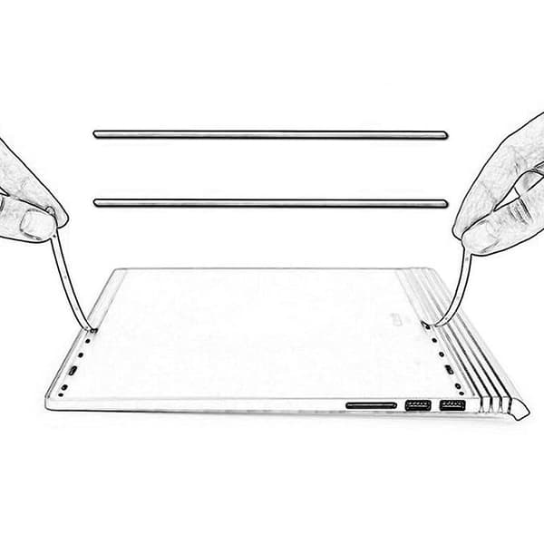1 stk. skridsikker strimmel til Microsoft Surface Book 3, gummifødder, bundudskiftning Gray 1PC