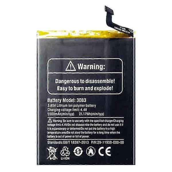 Til Ulefone Armor 7/Armor 7E 3.85V 5500mAh Li-ion Polymer Batteri Samlingsdel (Kode: 3083)