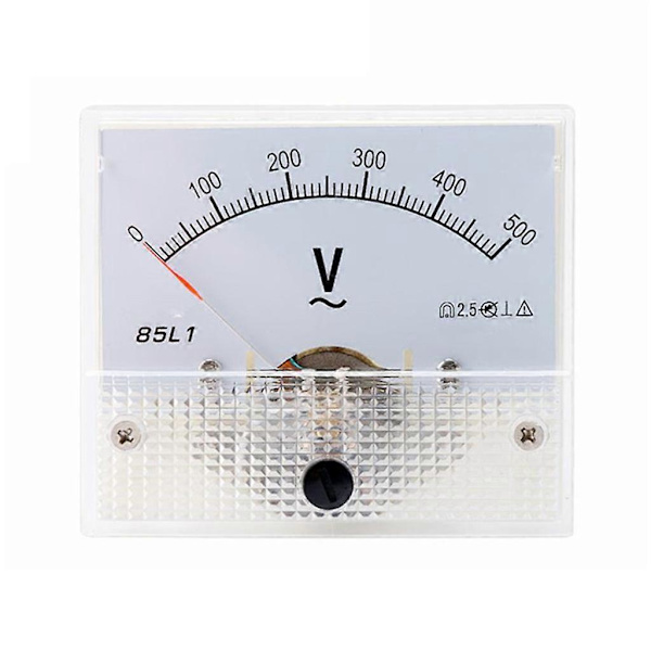 Analogt Voltmeter Panel Volt Meter Måler Spenningstester for Krets Testing 0-500V