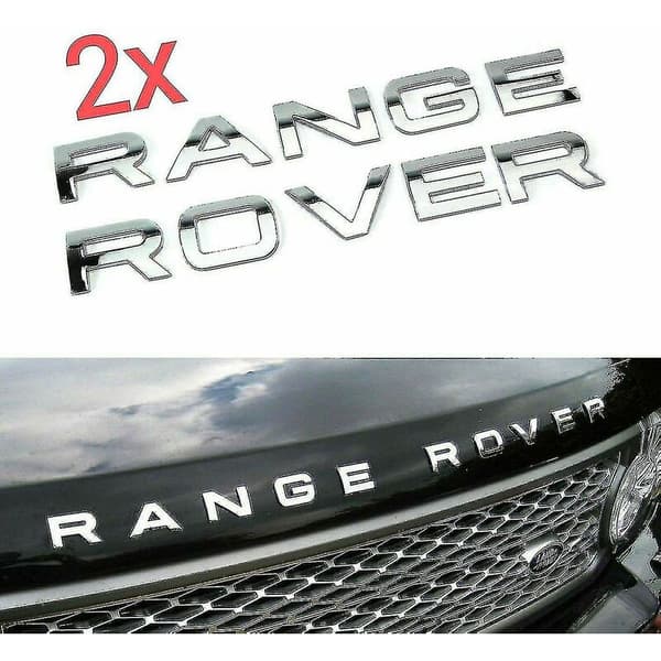 {YM}Krom Range Rover Frontgrill Motorhuv Emblem Motorhuv Och Baklucka Bokstäver Emblem (2-pack)