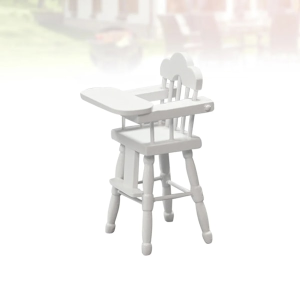 Trä Matstol Baby Höga Leksaker Trä Barnstol Form Matning Bambu Bord Stol Barn White