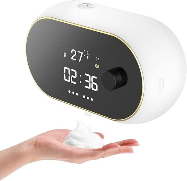 {YM}Automatisk flydende sæbedispenser Berøringsfri sæbepumpe med LED-display