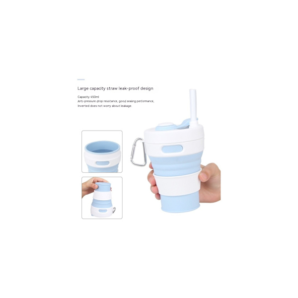 DevilsEye450ML utomhus portabel hopfällbar teleskopisk kompressionsmugg blue