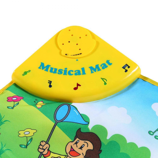 Färgglad musikalisk inlärningsmatta Animal Farm Flash Music Matta Filt Touch Toy för baby - T3654657587529
