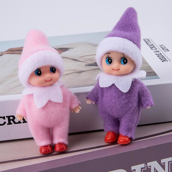 Creative Baby Elf Dolls Oranments Merry Christmas Decor for Home New Year Gift Pink