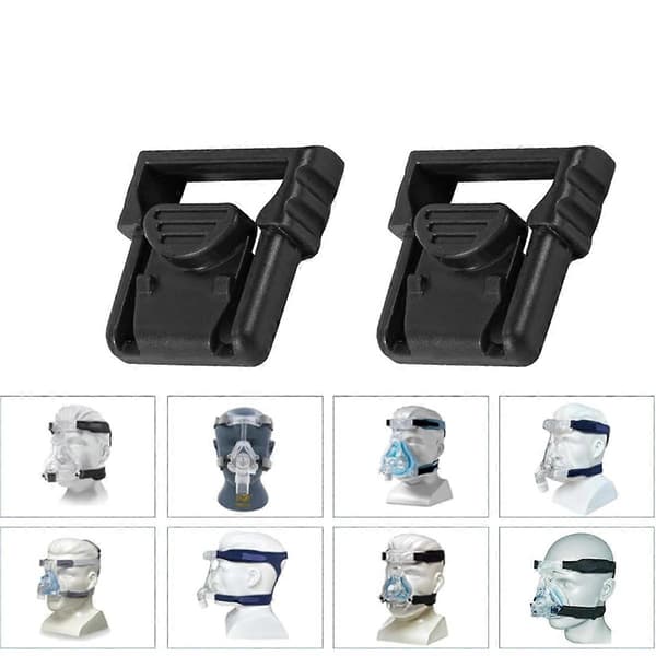Hodeplaggklemmer for nasal CPAP-maske 2-pakning