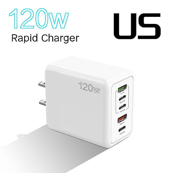 USB-C 120W PD Oplader Type C Strømadapter Til Telefon Samsung