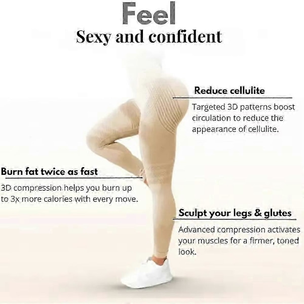 Kompresjonstights for slimmove-effekt Light Grey L