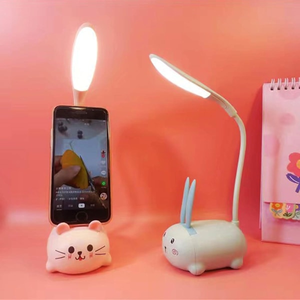 Söt Grön Mini Katt Nattlampa, USB Uppladdningsbar, Vikbar för Barnrum GRÖN gRÖN gRÖN