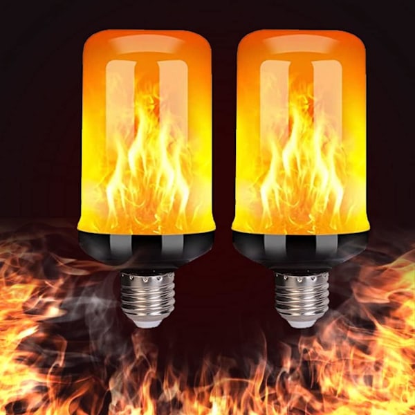 Flammelampe | Flammeeffektpære | LED Flammende Lyspære, 4 Lysmoduser Innendørs