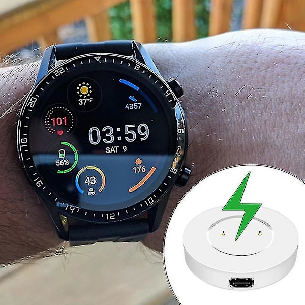 Dock Oplader Til Huawei Watch Gt / Gt2 / Honor Watch Magic 2 Trådløs Usb Hurtig Opladningskabel Base Magnetisk Ur Oplader