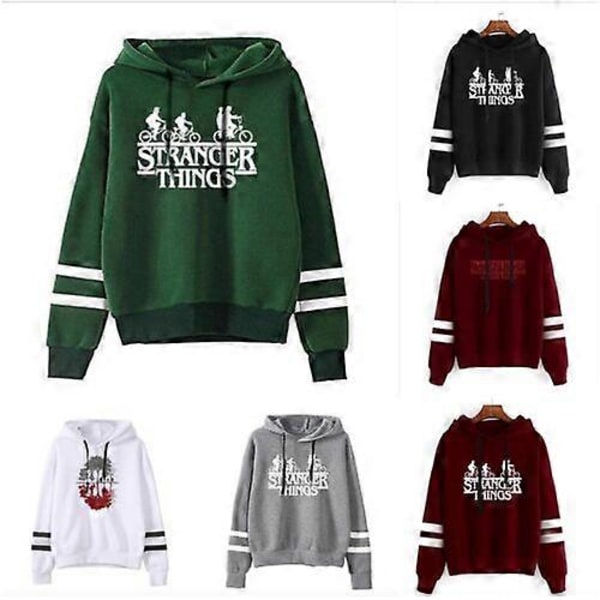 Dame Herre Unisex Stranger Things Hættetrøjer Langærmet Trøje Pullover C 2XL