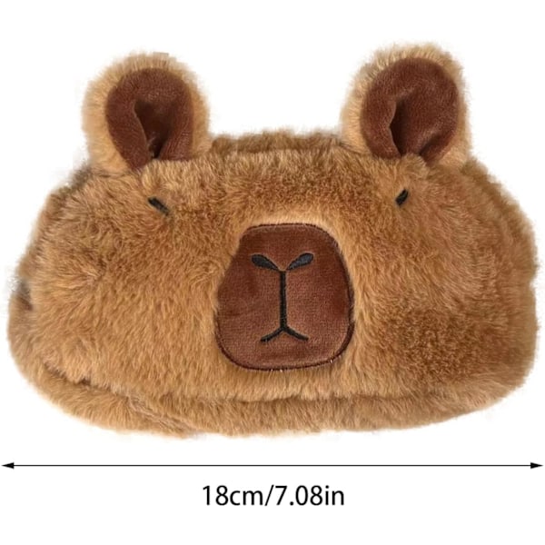 Plys Penalhus, Dyr Penalhus, Capybara Penalhus Sød Skoletaske, Lille Fluffy Taske med Lynlås Penalhus Organizer